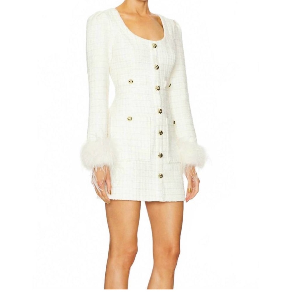 Line & Dot Kinzie Mini Dress in Ivory, size S